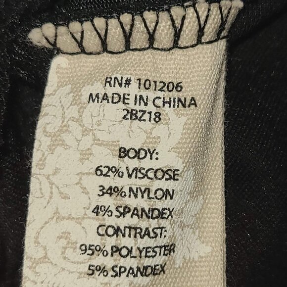 Soft Surrounding Women's Elastic Waist Legging Pant High Rise Solid Black Size L - Picture 7 of 10